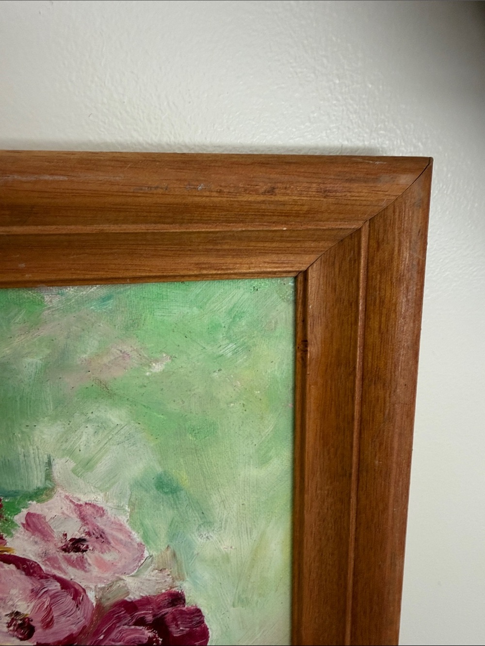 Vintage Floral Still Life Framed Painting.  Artist Signed. - Picture 4 of 9